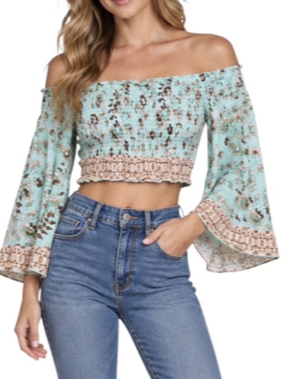 Anthropologie RAGA Off-Shoulder Crop Top-NWT